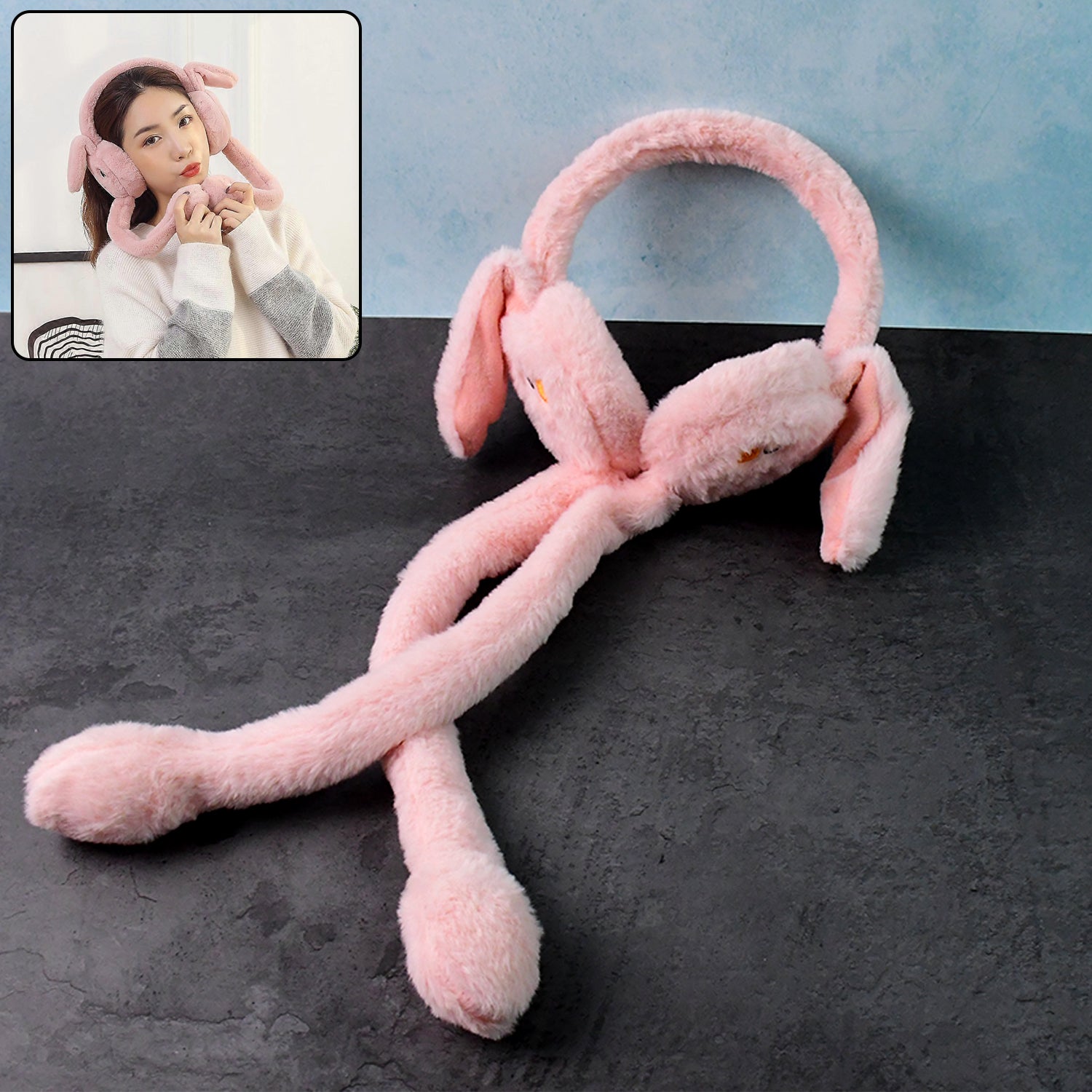 Fun Rabbit Ear Moving Plush Earmuffs Fun Rabbit Ear Moving Plush Earmuffs